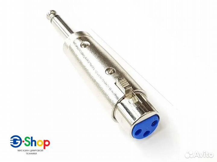 Переходник XLR-F (гнездо) - Jack 6.3мм (штекер)