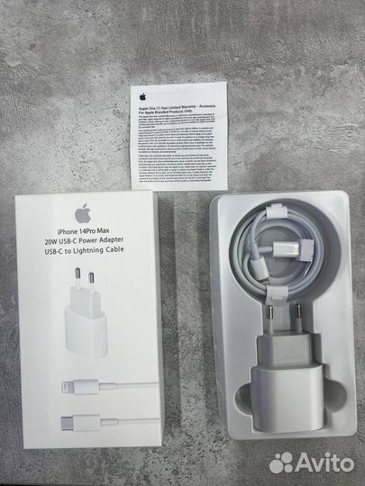 Набор кабель+блок USB-C 20w lightning