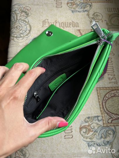Сумка натуральная кожа зеленая новая