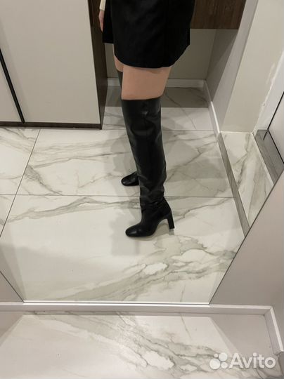 Новые шикарные сапоги ботфорты zara 38