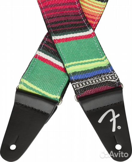 Ремень гитарный fender 2 serape strap GRN multi