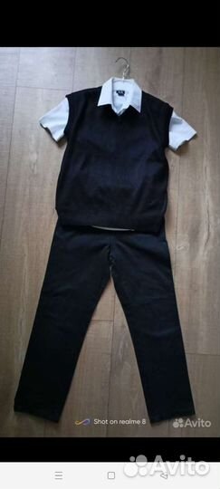 Жилет, рубашка, водолазка, брюки 122-128