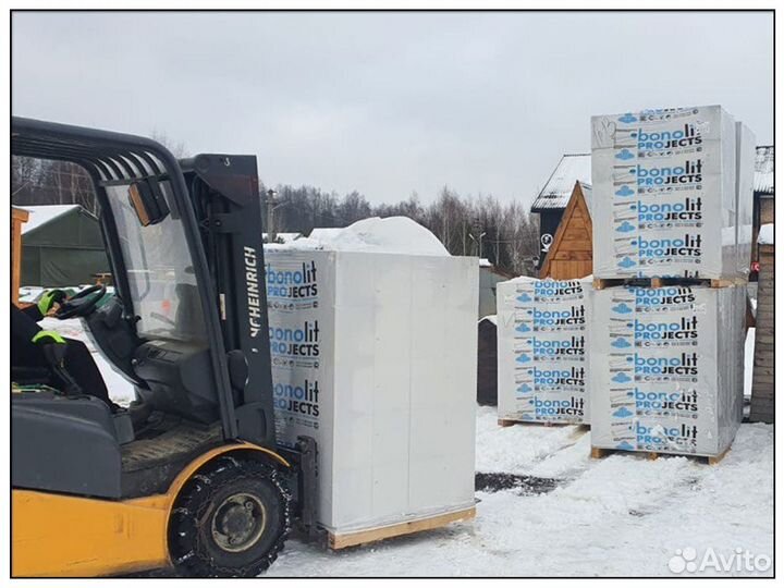 Газоблоки пеноблоки Бонолит. Доставка