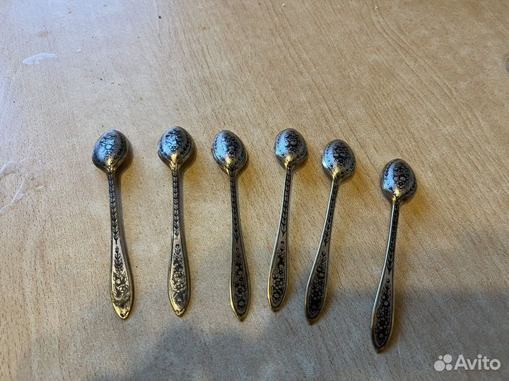 Чайные ложки Серебряные позолоченные СССР