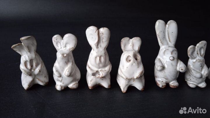 Руколепные зайки из глины