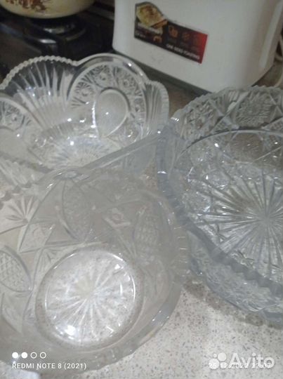 Ваза для фруктов хрусталь