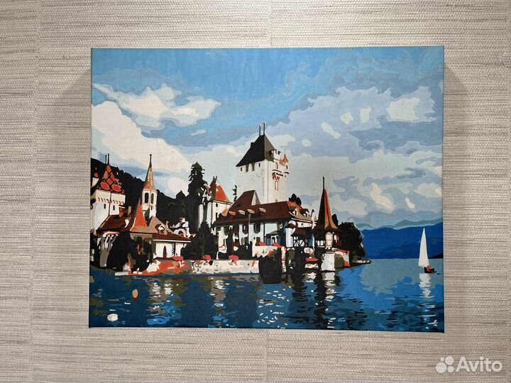 Готовая картина по номерам раскрашенная