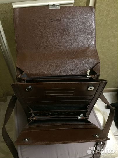 Мужская кожаная сумка планшет