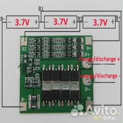 Контроллеры заряда BMS 3S и 4S для 18650