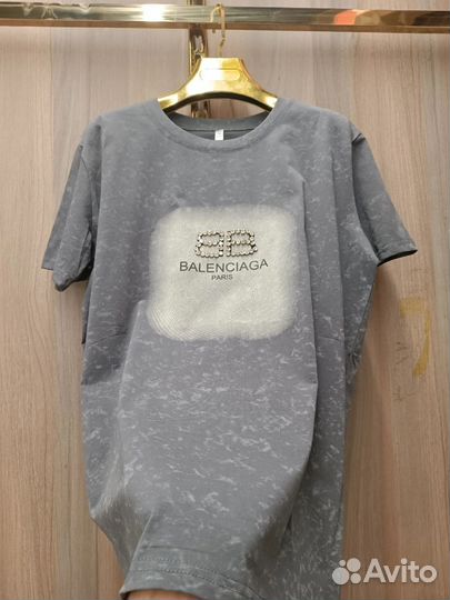 Футболка оверсайз женская новая со стразами