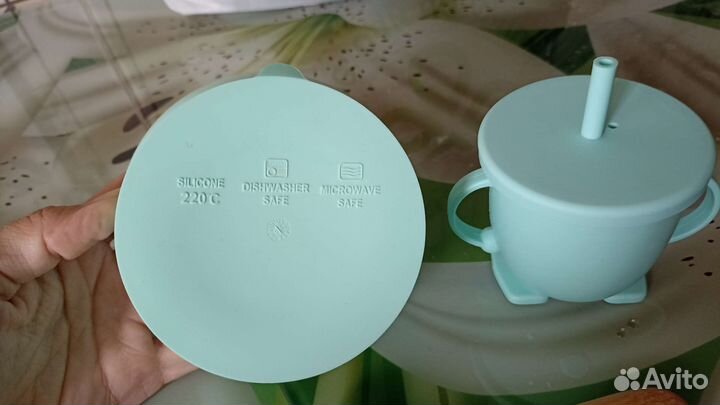 Набор детской посуды, тарелка на присосках