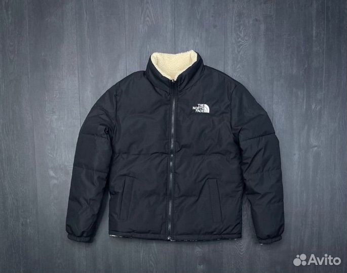 Куртка the north face барашек двусторонняя