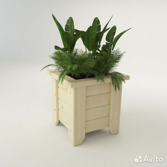 Кашпо деревянное уличное в Скандинавском стиле (Ящ