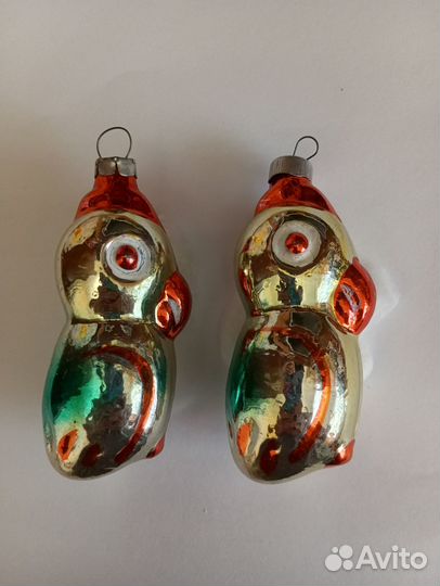 Елочные игрушки СССР. Стекло