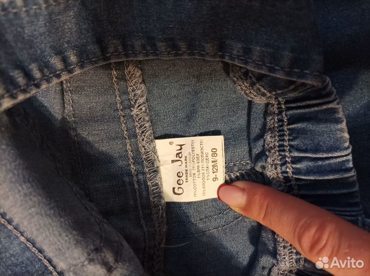 Джинсовый сарафан для девочки 80