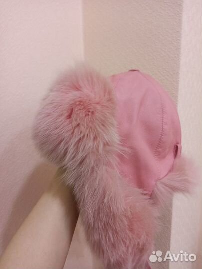 Зимняя шапка-ушанка женская