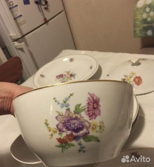 Салатник мейсенский букет