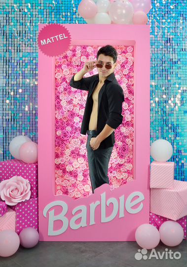 Коробка Барби фотозона