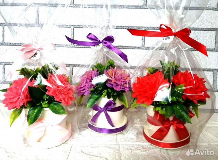 Букет тюльпанов из мыла ручной работы