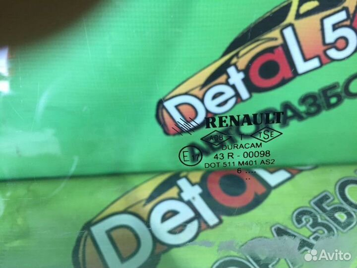 Стекло двери переднее левое Renault Megane 2