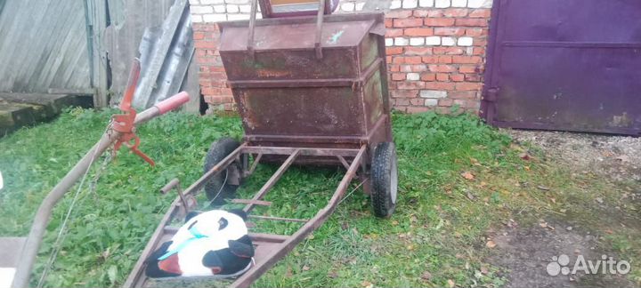 Мотоблок с прицепом самосвалом