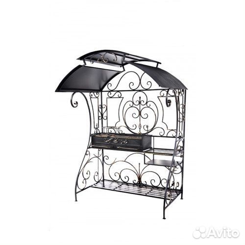 Кованый мангал с крышей