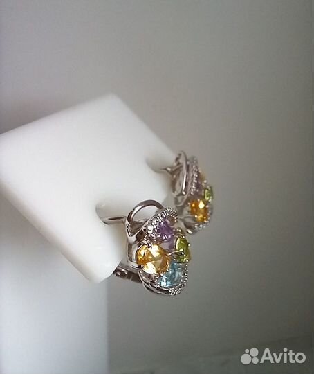 Серьги из серебра Соколов