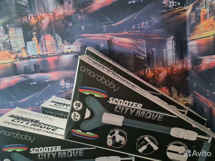Самокат трехколесный новый