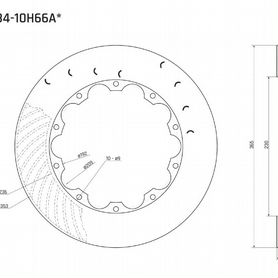 Ротор тормозного диска 365*34mm, DC Brakes DC36534