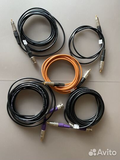 HD-SDI видео кабель BNC-RCA и RCA-RCA