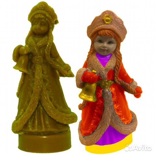 Силиконовая форма для свечей Снегурочка 3 (0743)