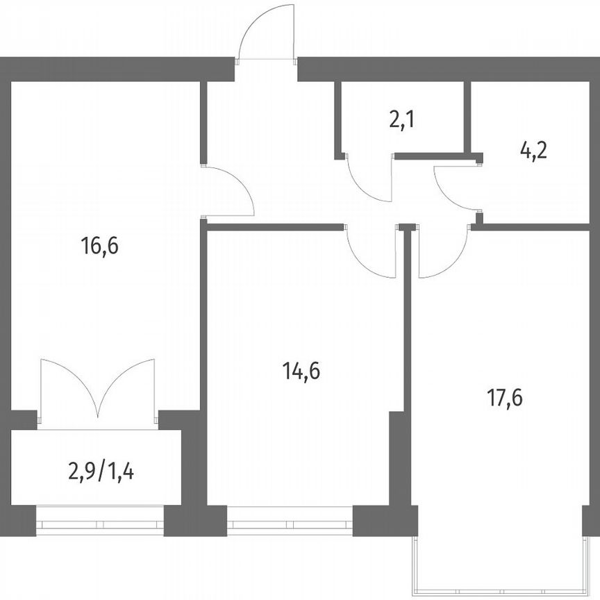 2-к. квартира, 63,9 м², 12/13 эт.