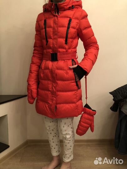 Пуховик с варежками