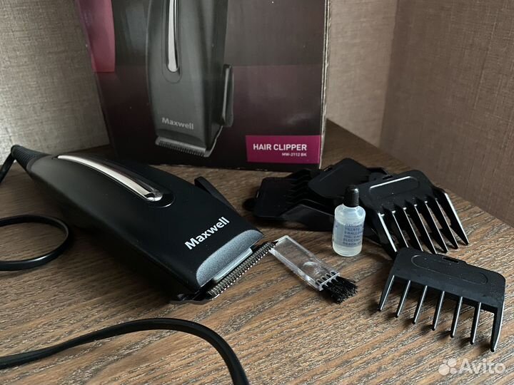 Машинка для стрижки волос maxwell mw-2112 bk