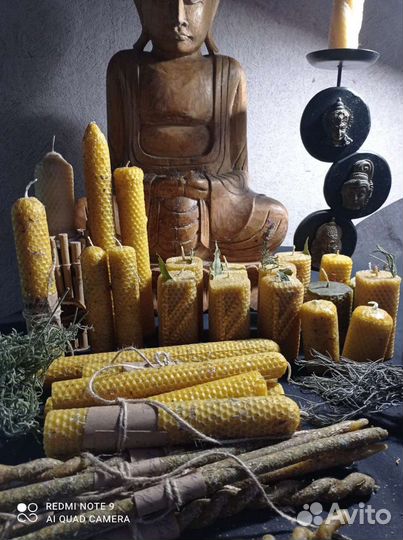 Свечи из натурального воска и вощины