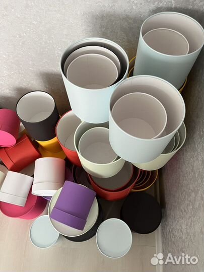 Коробка шляпная подарочная для цветов