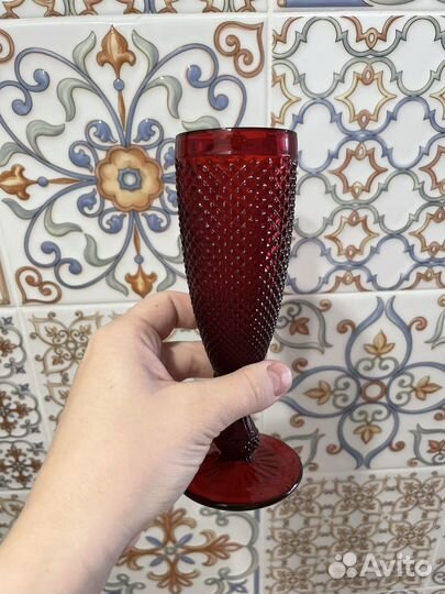 Фужеры под шампанское, из цветного стекла