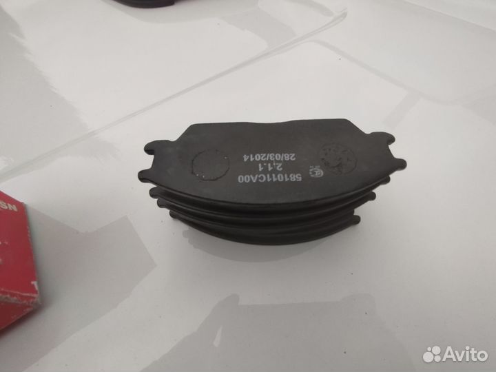 Тормозные колодки на hyundai accent, getz