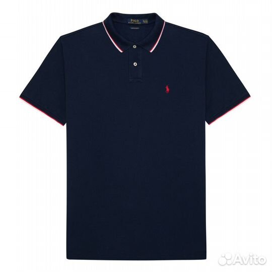 Мужская синяя футболка Polo Ralph Lauren поло