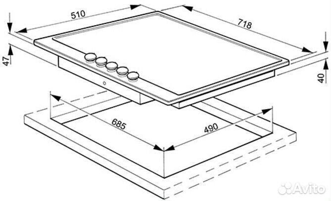 Электрическая варочная панель стеклокерамика smeg