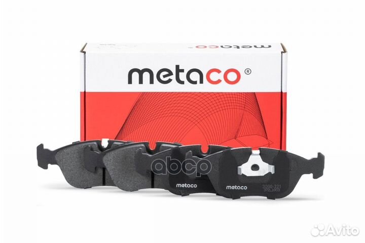 Колодки тормозные передние к-кт 3000321 metaco