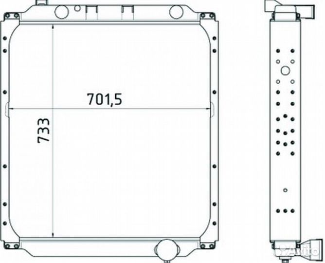 Радиатор охлаждения для автомобилей маз Е-3 шааз