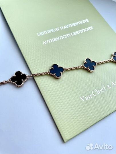 Браслет van cleef с черным ониксом