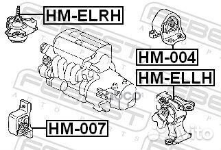 Подушка двигателя левая (honda element YH2 2003