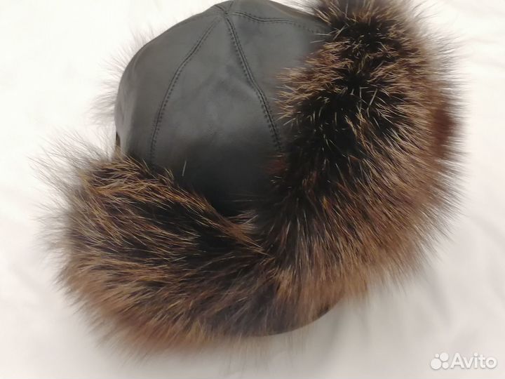 Шапка ушанка из чернобурки (черное золото) Каляев