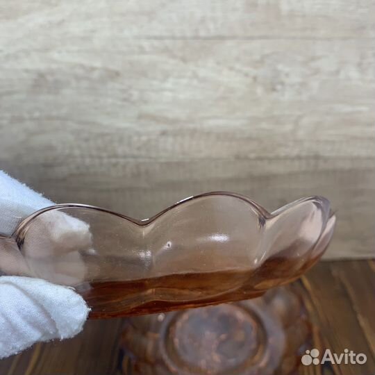 Тарелка Чешское Стекло Сделано В СССР Ретро