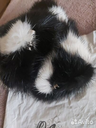 Новые норковые варежки детские
