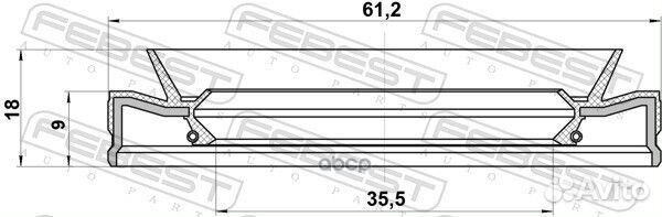 Сальник редуктора заднего моста 35.5X61.2X9X18