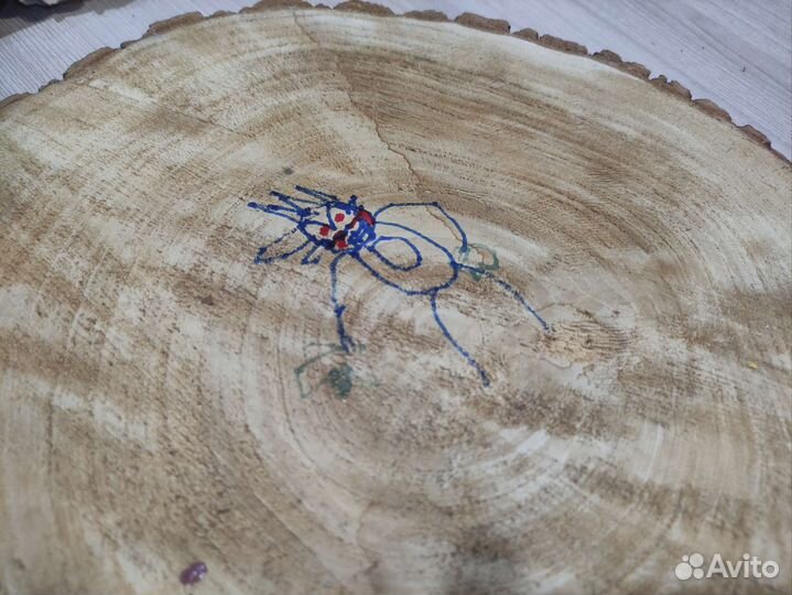 Фотофон деревянный 3 шт с авторским рисунком