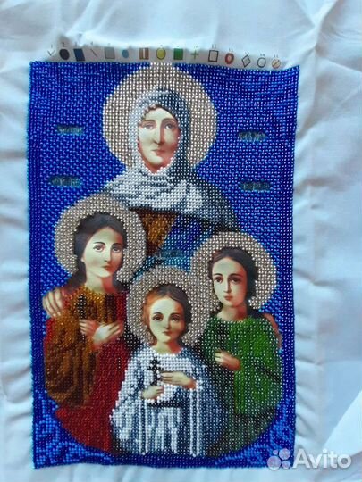 Вышивка бисером для иконы